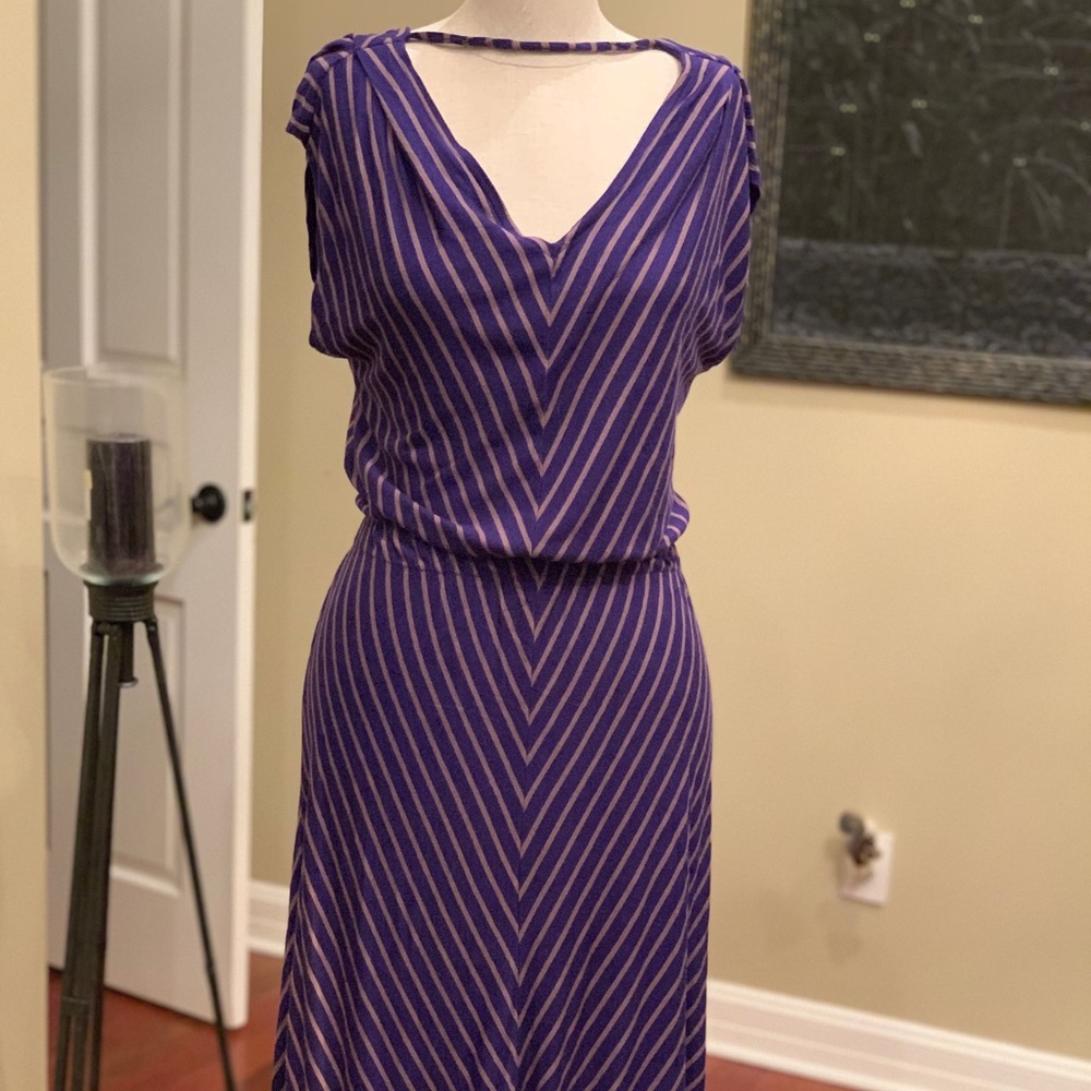 Cotton stripe dress. NWOT.